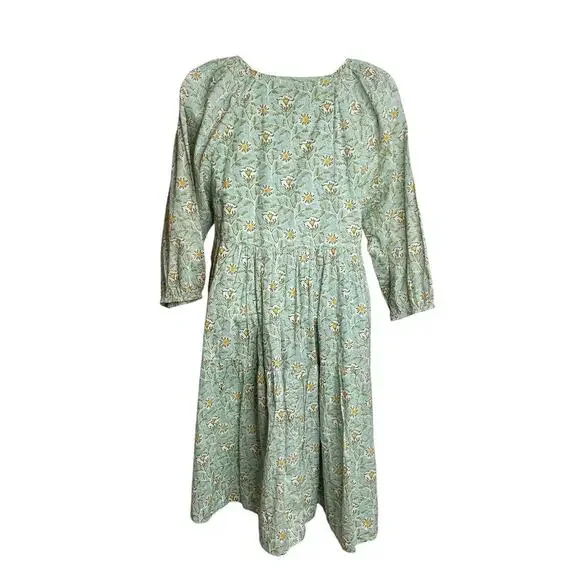 Pink Chicken Sage Green Floral Midi Dress - Picture 2 of 12